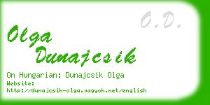 olga dunajcsik business card